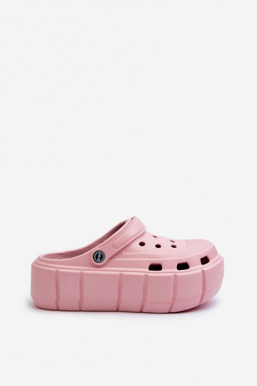 Lengvos šlepetės Moteriškos šlepetės su platforma rožinės spalvos Itubia