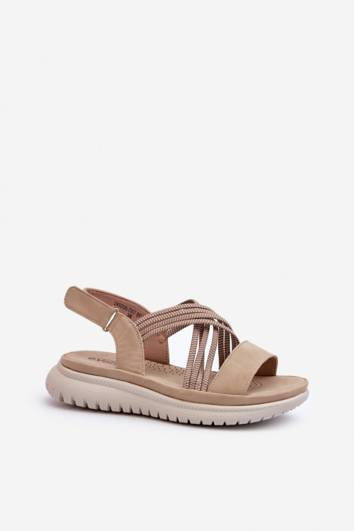 Patogios basutės su lipniais užsegimais smėlio spalvos Ceclea