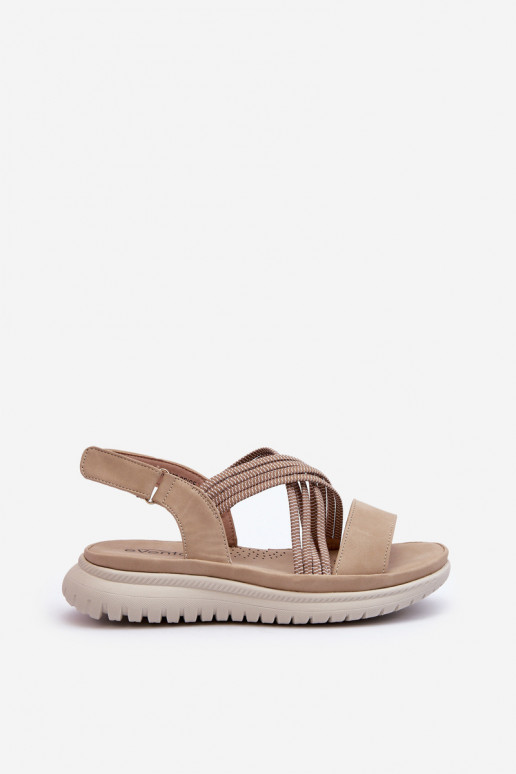 Patogios basutės su lipniais užsegimais smėlio spalvos Ceclea