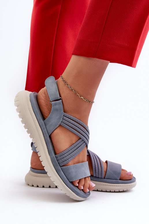 Patogios basutės su lipniais užsegimais mėlynos spalvos Ceclea