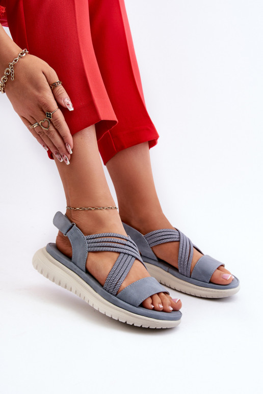 Patogios basutės su lipniais užsegimais mėlynos spalvos Ceclea