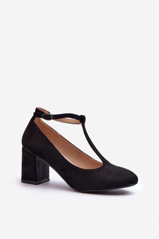 Juodi Raniyah Eco Suede kulnų siurbliai