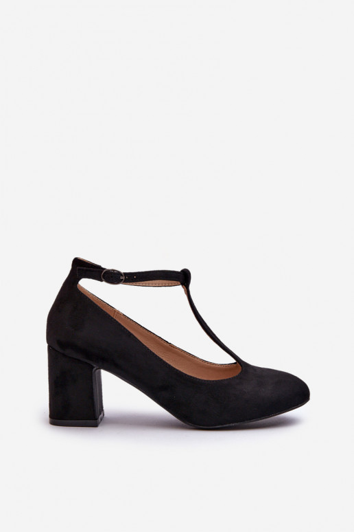 Juodi Raniyah Eco Suede kulnų siurbliai