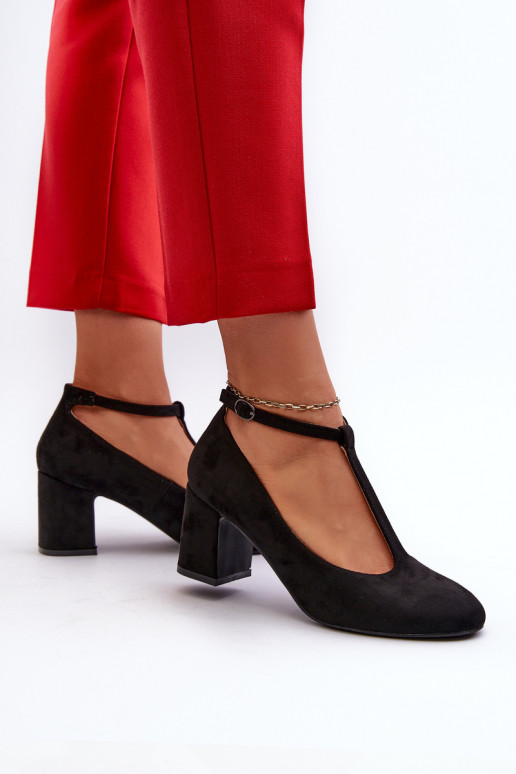 Juodi Raniyah Eco Suede kulnų siurbliai