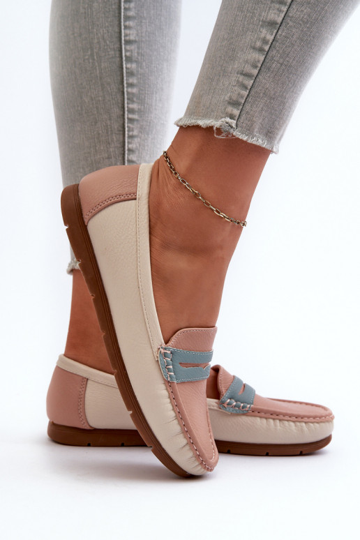 moteriški mokasinai iš eko odos rožinės spalvos Vikitara moteriški mokasinai iš eko odos rožinės spalvos Vikitara