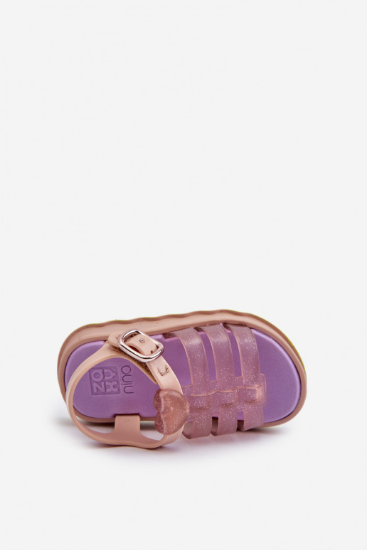 Vaikiškos basutės su lipniais užsegimais  NN385020 Violetinės spalvos Vaikiškos basutės su lipniais užsegimais  NN385020 Violetinės spalvos