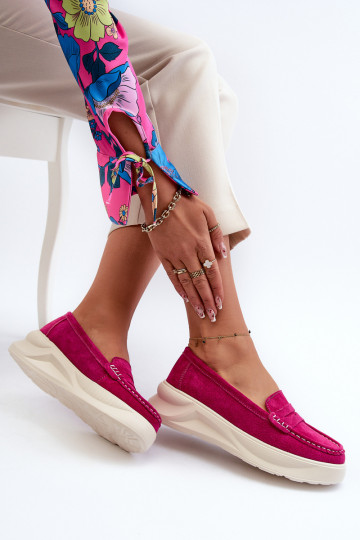 iš zomšos   Mokasinai rožinės spalvos Filidia 2