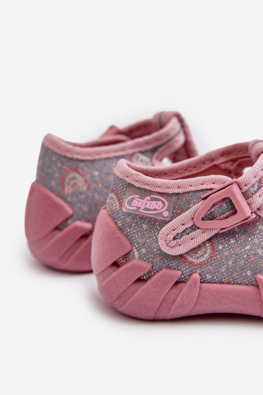 Patogios šlepetės Vaikiški BEFADO 110N490 pilka-rožinės spalvos Patogios šlepetės Vaikiški BEFADO 110N490 pilka-rožinės spalvos