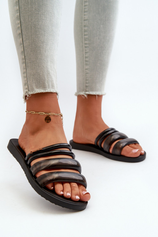 Moteriškas butas Guminės Šlepetės 26727 Ipanema Puffer Tiras Fem juodos spalvos Moteriškas butas Guminės Šlepetės 26727 Ipanema Puffer Tiras Fem juodos spalvos