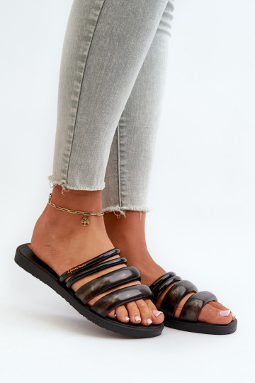 Moteriškas butas Guminės Šlepetės 26727 Ipanema Puffer Tiras Fem juodos spalvos 2