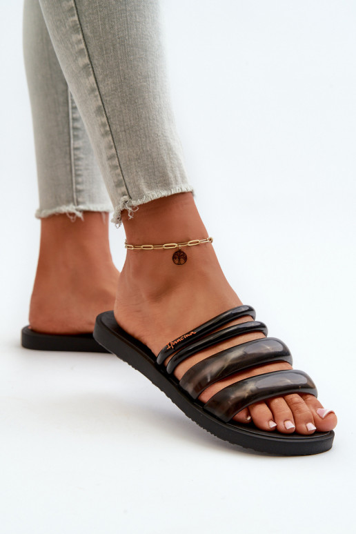 Moteriškas butas Guminės Šlepetės 26727 Ipanema Puffer Tiras Fem juodos spalvos Moteriškas butas Guminės Šlepetės 26727 Ipanema Puffer Tiras Fem juodos spalvos