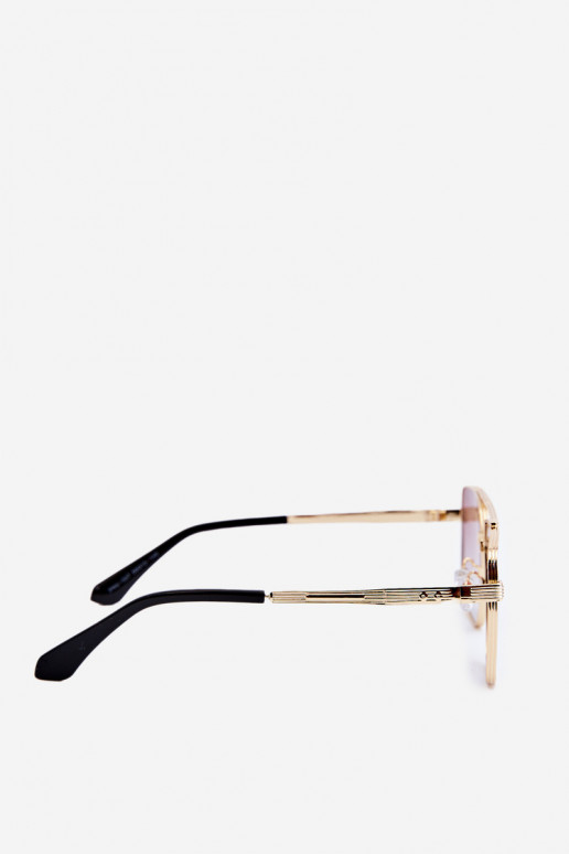 Akiniai nuo saulės Moteriškos UV400 aukso-rudos spalvos Akiniai nuo saulės Moteriškos UV400 aukso-rudos spalvos