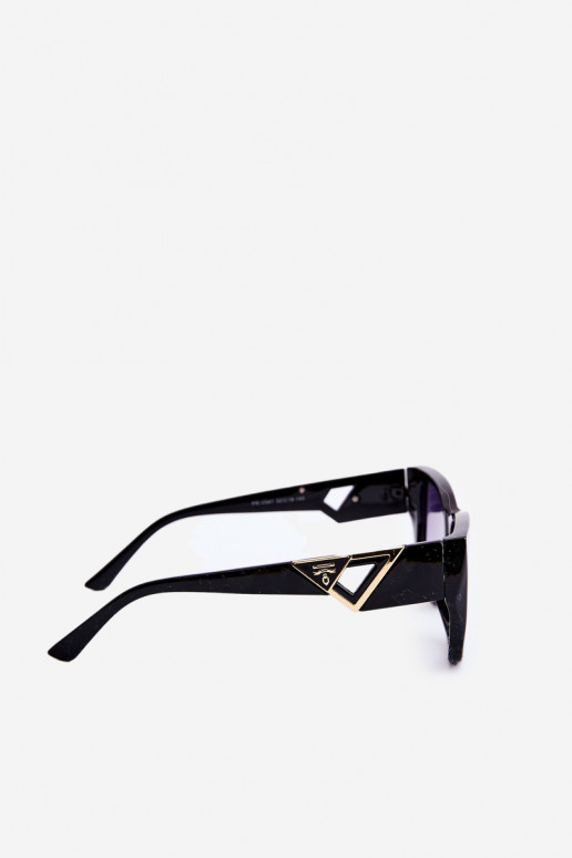 Moteriškos Akiniai nuo saulės Su puošniaisi Detalami UV400 juodos spalvos Moteriškos Akiniai nuo saulės Su puošniaisi Detalami UV400 juodos spalvos