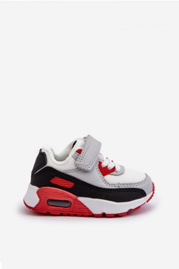 Sneakers modelio batai Vaikiški su lipniais užsegimais raudonos spalvos Krissandra 2