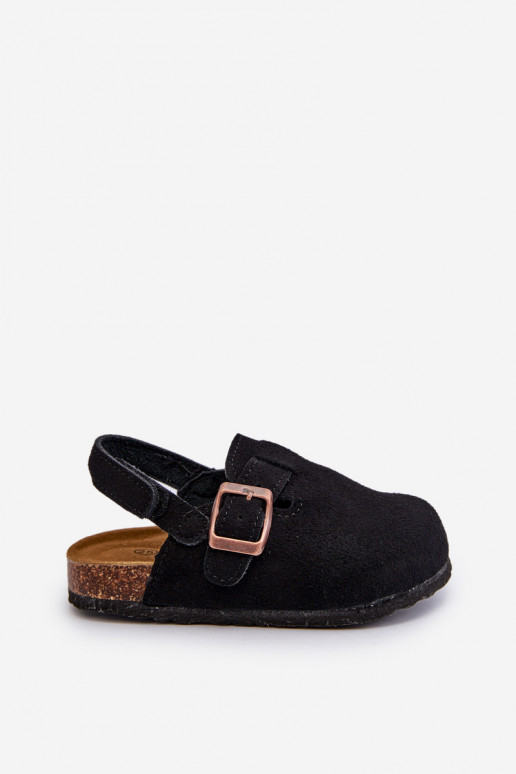 Šlepetės Vaikiški su platforma juodos spalvos Vulagia