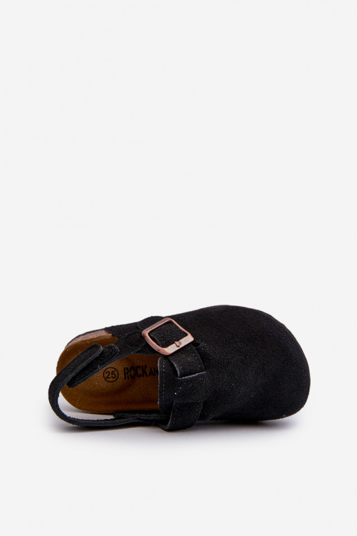 Šlepetės Vaikiški su platforma juodos spalvos Vulagia