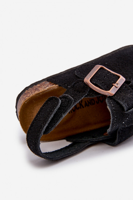 Šlepetės Vaikiški su platforma juodos spalvos Vulagia