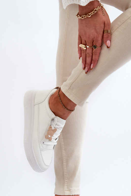 laisvalaikio batai sportiniai bateliai   su platforma su ornamentais baltos spalvos Vinceza 13613 laisvalaikio batai sportiniai bateliai   su platforma su ornamentais baltos spalvos Vinceza 13613