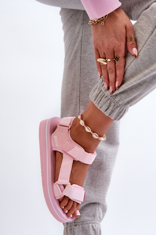 Moteriškos basutės su platforma Big Star NN274A533 rožinės spalvos Moteriškos basutės su platforma Big Star NN274A533 rožinės spalvos