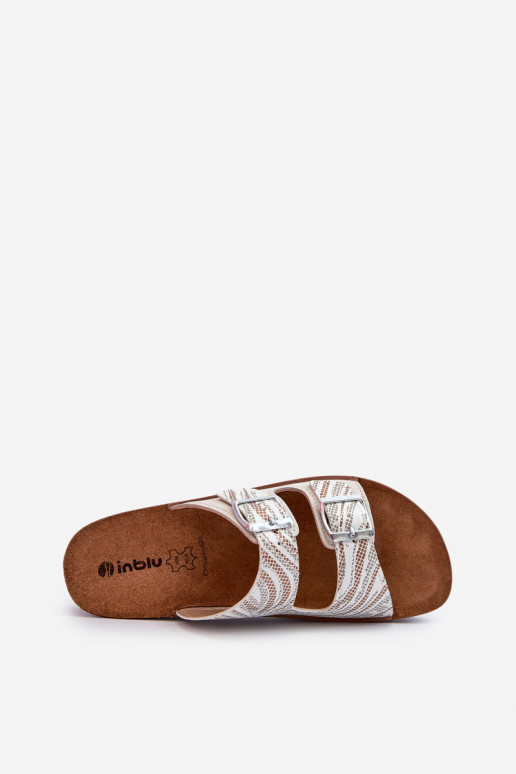 Patogios moteriškos šlepetės su sagtimis Inblu CP000045 smėlio spalvos