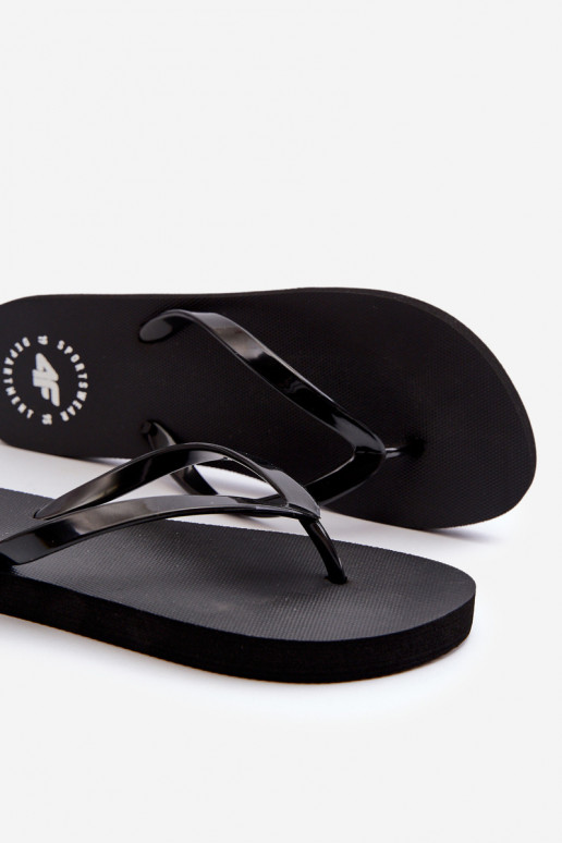 Moteriškos Šlepetės Šlepetės 4FMM00FFLIF018-21S juodos spalvos Moteriškos Šlepetės Šlepetės 4FMM00FFLIF018-21S juodos spalvos