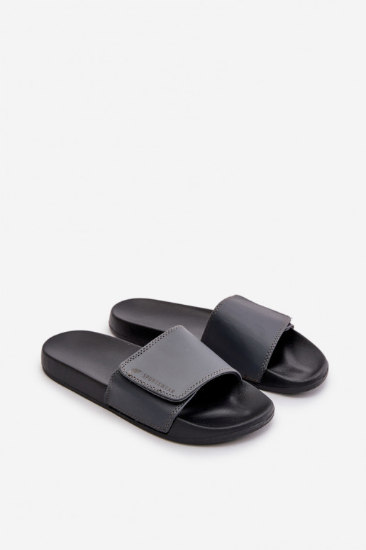 Šlepetės Vyrai 4FMM00FFLIM032-25S pilkos spalvos