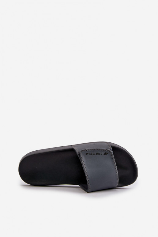 Šlepetės Vyrai 4FMM00FFLIM032-25S pilkos spalvos