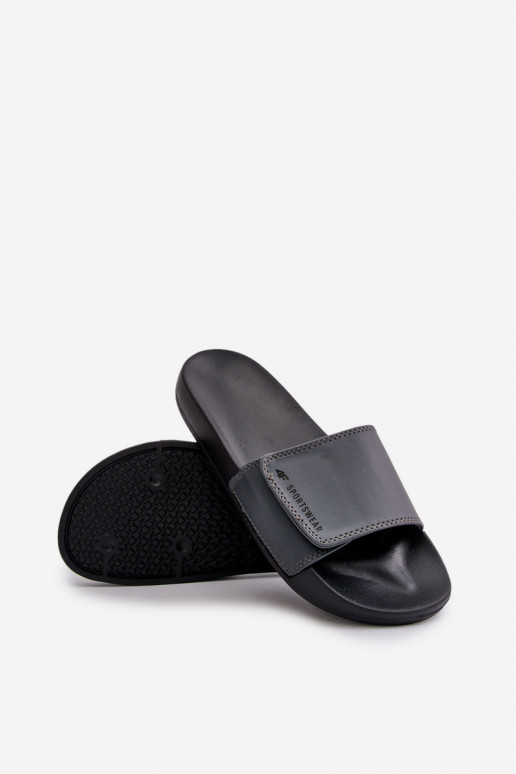 Šlepetės Vyrai 4FMM00FFLIM032-25S pilkos spalvos