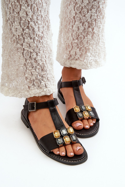 Elegantiško stiliaus Moteriškos basutės Su puošniaisi Detalami S.Barski KV27-030 juodos spalvos Elegantiško stiliaus Moteriškos basutės Su puošniaisi Detalami S.Barski KV27-030 juodos spalvos