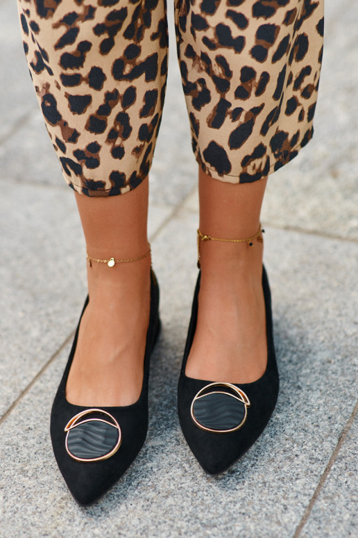 Bateliai žemu kulniuku Z iš eko zomšosu S.Barski KV27-037 juodos spalvos