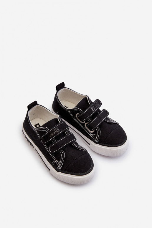 Vaikiški laisvalaikio batai su lipniais užsegimais Big Star LL374015 juodos spalvos Vaikiški laisvalaikio batai su lipniais užsegimais Big Star LL374015 juodos spalvos