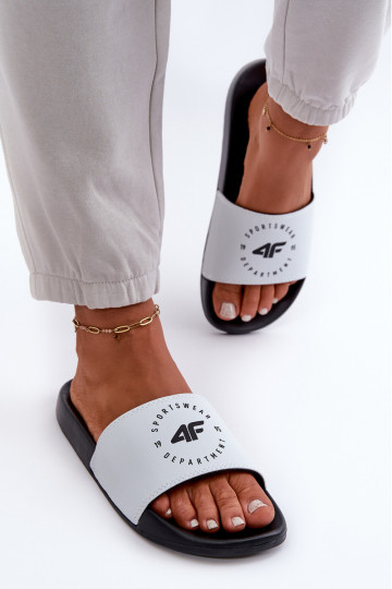 Moteriškas Šlepetės 4FMM00FFLIF044A-10S Baltos-juodos spalvos