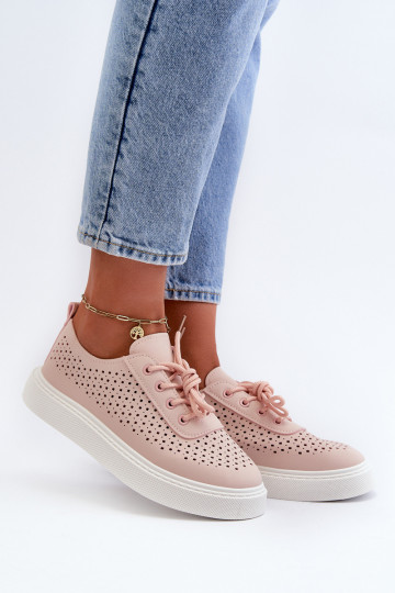 su aužūro elementais laisvalaikio batai Sneakers modelio batai su platforma rožinės spalvos Tanvi 2