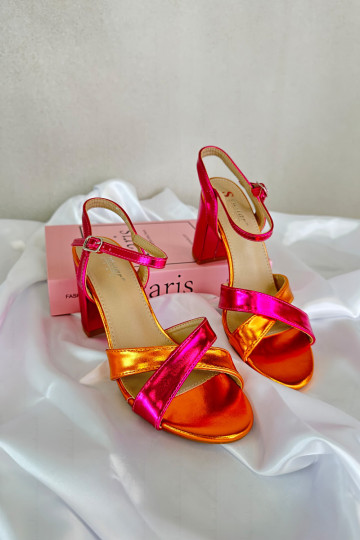 Eko Oda Elegantiškos aukštakulnės basutės Įrašas rožinės spalvos Abilica 2