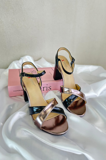 Eko Oda Elegantiškos aukštakulnės basutės Įrašas juodos spalvos Abilica 2