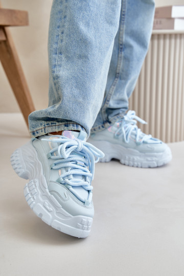 Sneakers modelio batai Moteriškas su madingais masyviais padais mėlynos spalvos Nevela