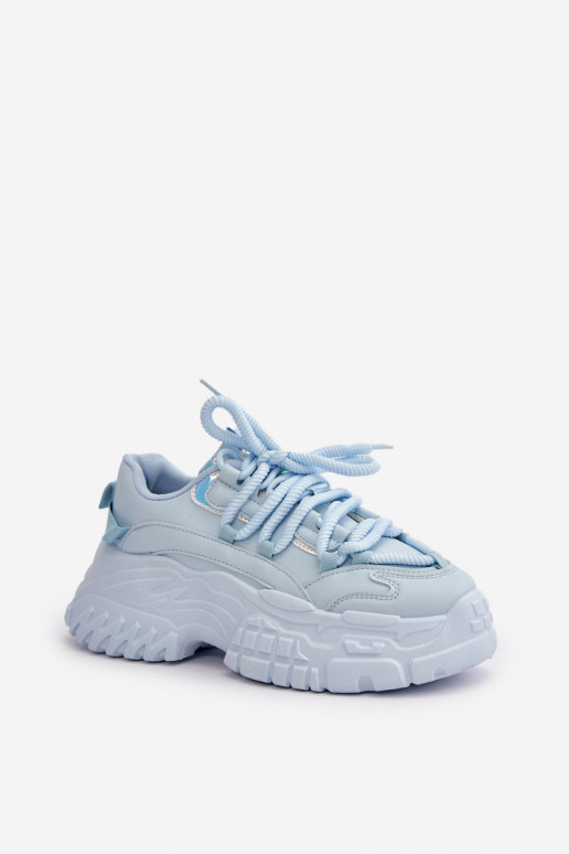Sneakers modelio batai Moteriškas su madingais masyviais padais mėlynos spalvos Nevela Sneakers modelio batai Moteriškas su madingais masyviais padais mėlynos spalvos Nevela