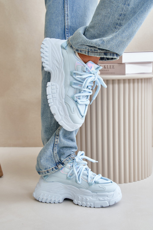 Sneakers modelio batai Moteriškas su madingais masyviais padais mėlynos spalvos Nevela Sneakers modelio batai Moteriškas su madingais masyviais padais mėlynos spalvos Nevela