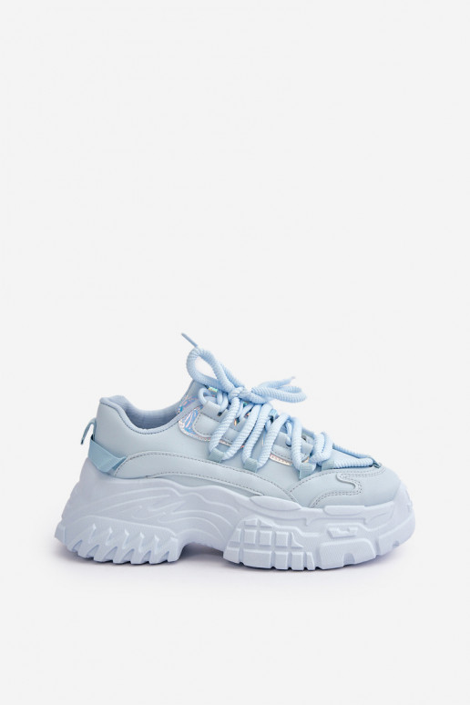 Sneakers modelio batai Moteriškas su madingais masyviais padais mėlynos spalvos Nevela Sneakers modelio batai Moteriškas su madingais masyviais padais mėlynos spalvos Nevela