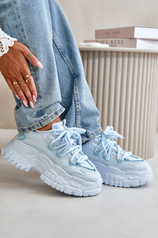Sneakers modelio batai Moteriškas su madingais masyviais padais mėlynos spalvos Nevela Sneakers modelio batai Moteriškas su madingais masyviais padais mėlynos spalvos Nevela