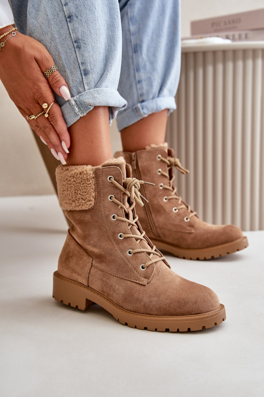 Moteriškas pašiltinti Darbiniai kulkšnies batai Į Pilį rudos spalvos Mivael