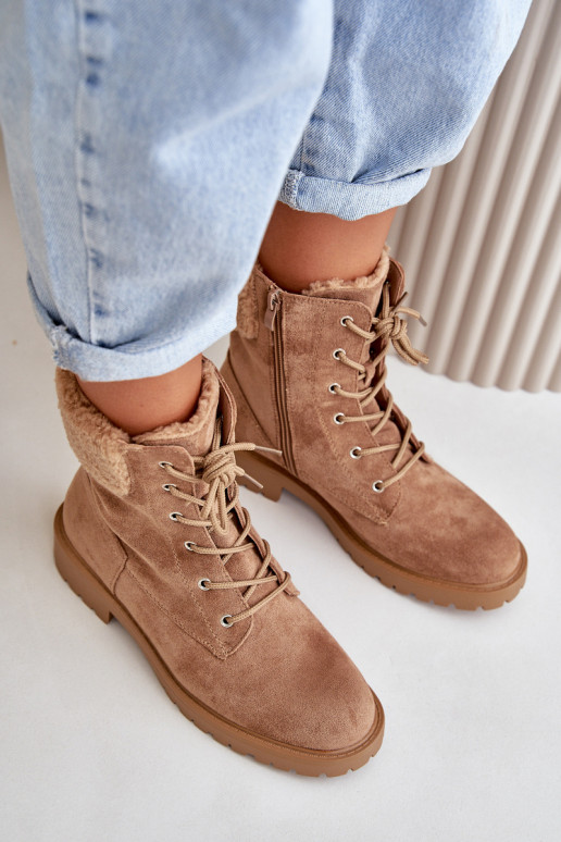 Moteriškas pašiltinti Darbiniai kulkšnies batai Į Pilį rudos spalvos Mivael