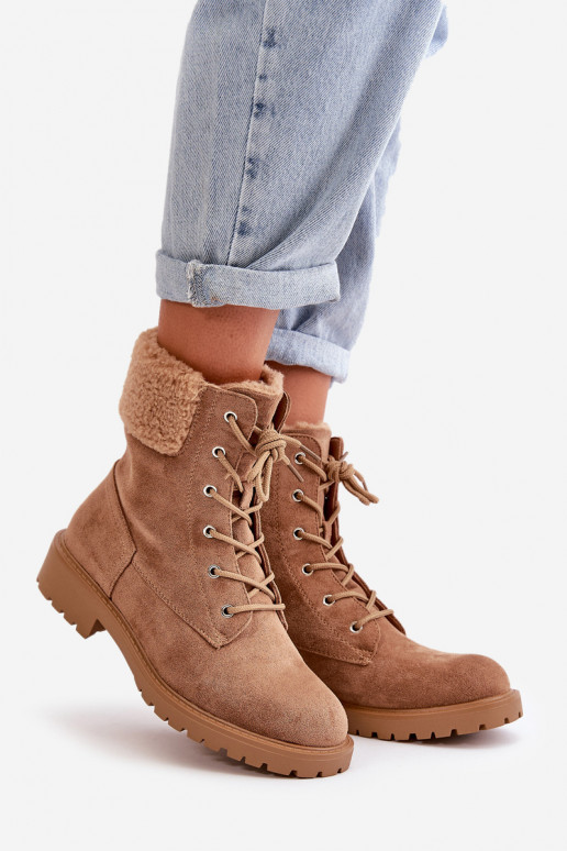 Moteriškas pašiltinti Darbiniai kulkšnies batai Į Pilį rudos spalvos Mivael