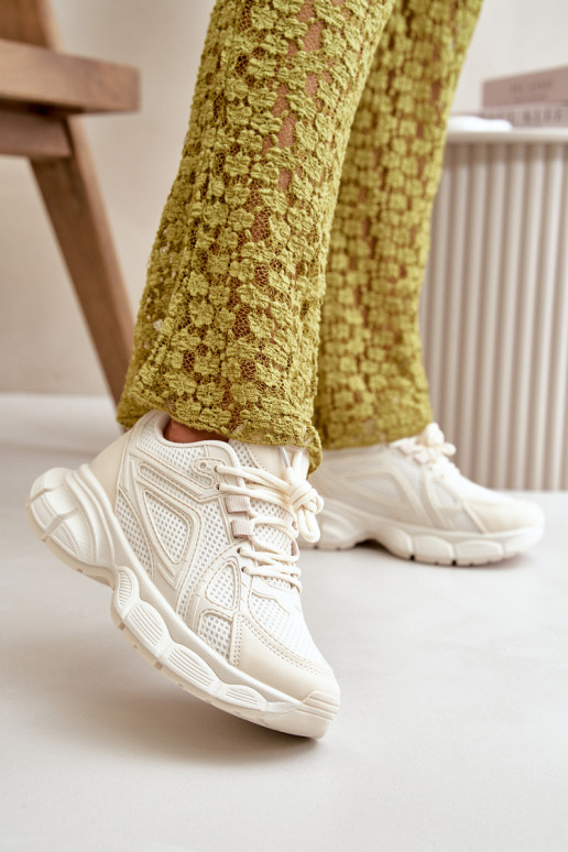 sportiniai bateliai Sneakers modelio batai Moteriškas smėlio spalvos Timoci sportiniai bateliai Sneakers modelio batai Moteriškas smėlio spalvos Timoci