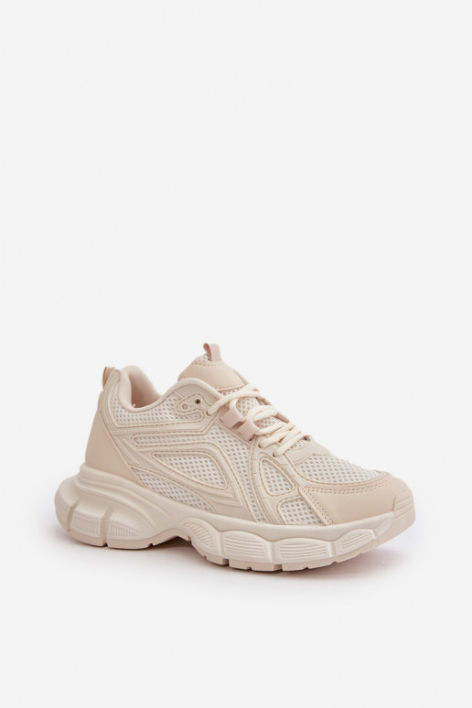 sportiniai bateliai Sneakers modelio batai Moteriškas smėlio spalvos Timoci sportiniai bateliai Sneakers modelio batai Moteriškas smėlio spalvos Timoci