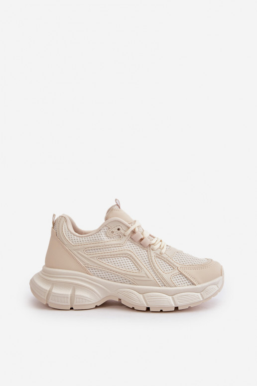 sportiniai bateliai Sneakers modelio batai Moteriškas smėlio spalvos Timoci sportiniai bateliai Sneakers modelio batai Moteriškas smėlio spalvos Timoci