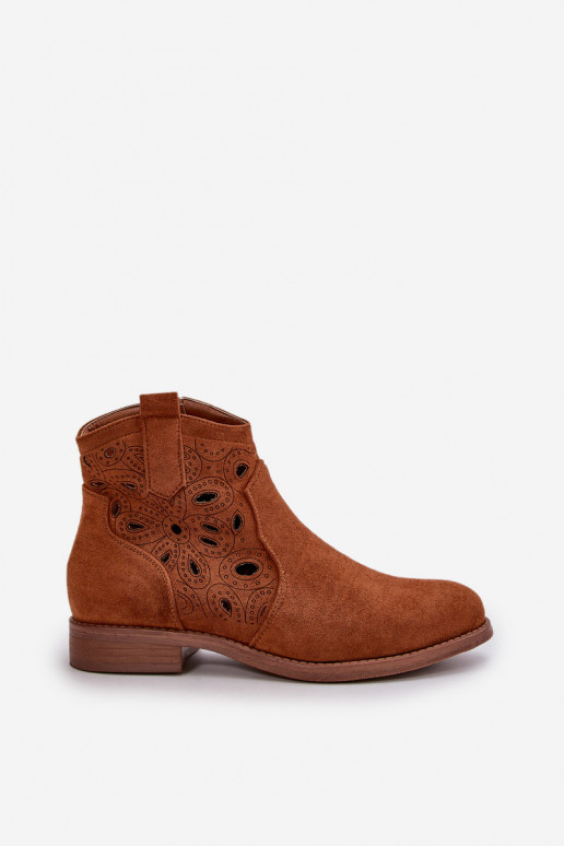 Moteriški aulinukai su aužūro elementais Į Pilį rudos spalvos S.Barski HY42-081