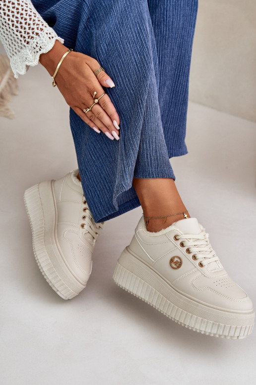 Sneakers modelio batai sportiniai bateliai Moteriškas pašiltinti su madingais masyviais padais smėlio spalvos Verissha Sneakers modelio batai sportiniai bateliai Moteriškas pašiltinti su madingais masyviais padais smėlio spalvos Verissha