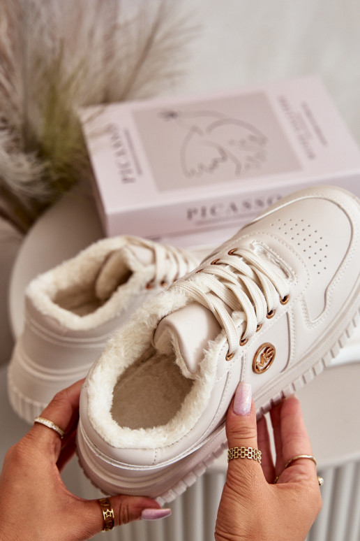 Sneakers modelio batai sportiniai bateliai Moteriškas pašiltinti su madingais masyviais padais smėlio spalvos Verissha Sneakers modelio batai sportiniai bateliai Moteriškas pašiltinti su madingais masyviais padais smėlio spalvos Verissha