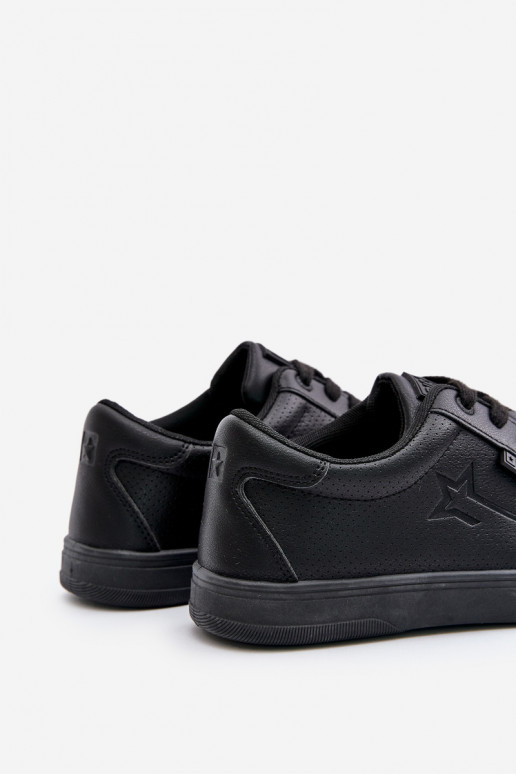 Vyriški laisvalaikio batai iš eko odos Big Star OO174021 Hi-Poly System juodos spalvos